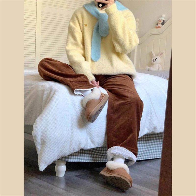 2026新款奶fufu黄色毛衣女秋冬季内搭针织上衣慵懒高级感入秋穿搭