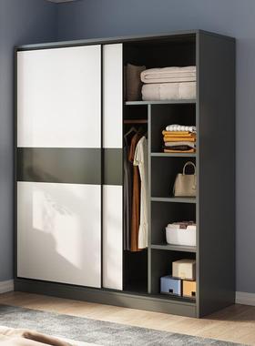 儿LBQ衣柜家用卧室推拉门衣橱出租房用简易纳柜童柜储收物多层衣