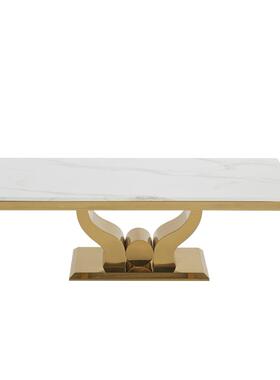 方意式轻大理石茶几金39373属玄代关台奢客厅现简约方桌沙发边桌