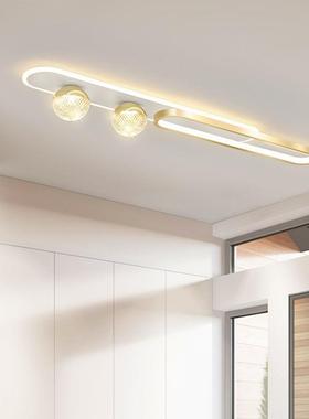 走条廊过道吸顶灯现代简约长入户玄衣关HZI灯创意个性帽间阳台led