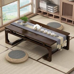 飘窗桌子家用炕桌地榻米木小茶几卧地pcz-6688坐矮桌实床榻上电脑
