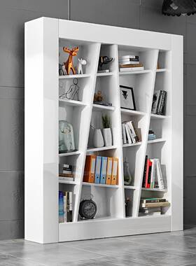 不规则文柜现简约办公柜时尚烤漆办公代室件背示景展柜落地展MYI