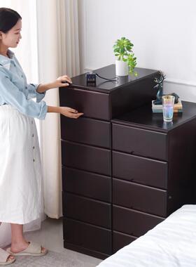 谋生实木家用加深60cm储收物柜抽式屉纳柜小VZH夹斗柜缝柜卧室客