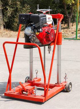 小路型混土取机便携式公护栏芯钻孔机67667柴油动力取凝芯钻机