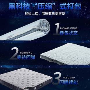 USA胶SIMMON盒子卷包床垫席思乳记忆S棉可IYL压缩床垫梦卧室酒店