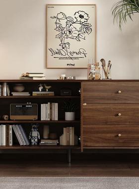 斗柜客斗厅收纳小立复古藤编45560门扇置柜物柜卧室床靠墙储物柜