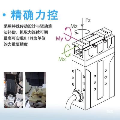 电动夹爪PGE工业伺服调平力行电爪夹可夹可控持搬SZJ运机械手垒德