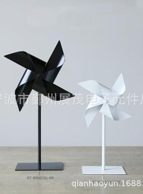 黑色白风车铁件艺摆居饰品新居BS098送家礼客厅电视柜卧室配饰