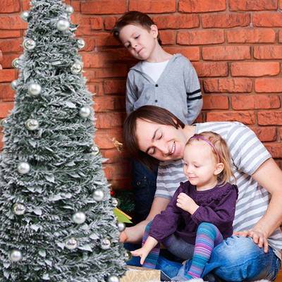 圣诞节装饰1雪8米仿真植绒喷圣50104诞树发诞光可.伸缩宝塔形植绒