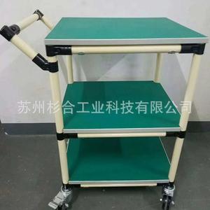 精益管货架周电子车间流水线料FFT转静防电小推车三层线棒物复合