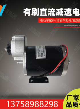 36V450W马达永磁直流减速电机24V48VMY1020Z尤奈特歪头电机600W