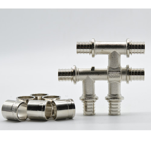 铝塑管接头配件 滑紧式六通16mm20mm25mm滑紧式管件滑套式管件