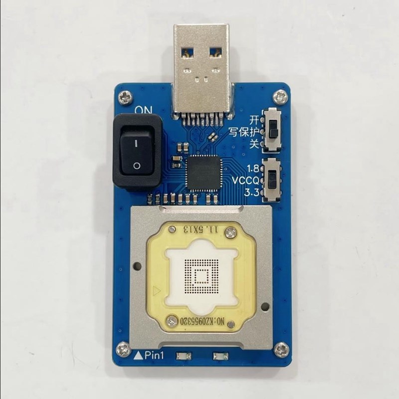 EMMC153 19芯片编程烧录器user分区数据恢复boot烧写测试清空