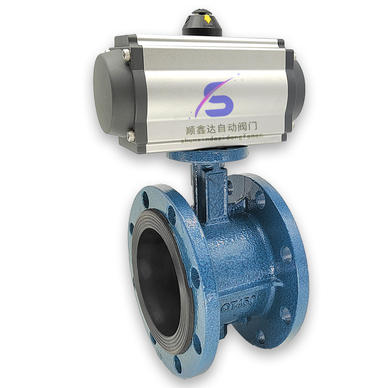 气动法兰蝶D1X-1Q衬胶水通风对夹软密封不锈钢体切断调节