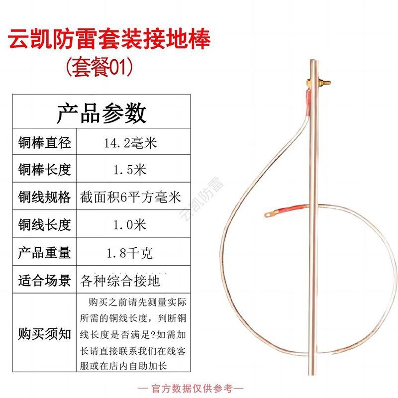 接地棒装工程用铜包钢带线接地极定制家用易安装室外地线接地针