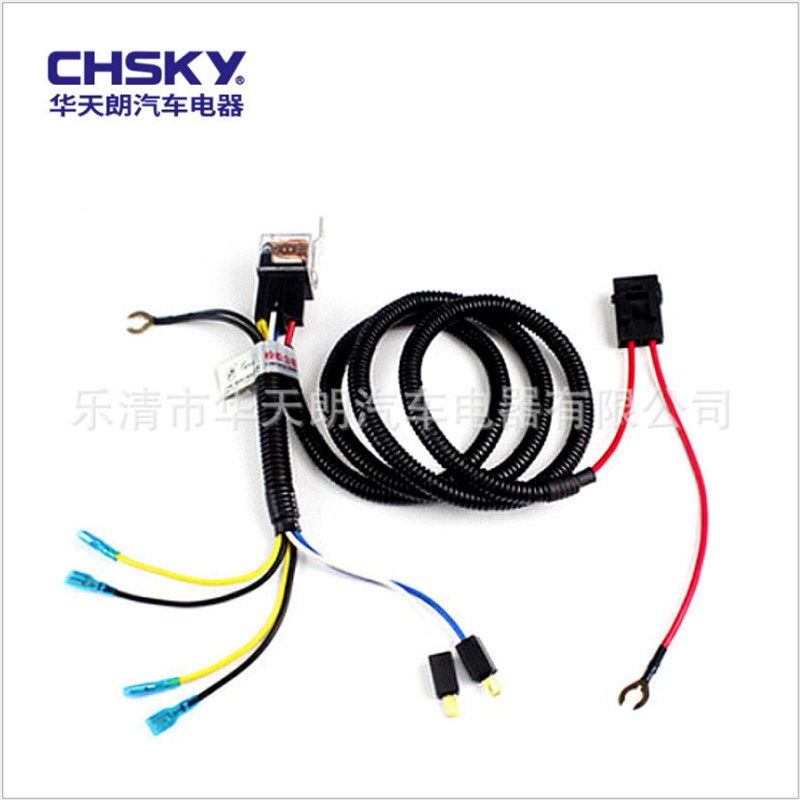 华天朗厂家供应汽车蜗牛喇叭改装继电器线束改装件通用型V2V