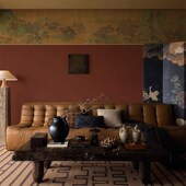 中式 客厅背景墙壁纸墙布复古风青山绿水全屋定制卧室床头墙纸壁布