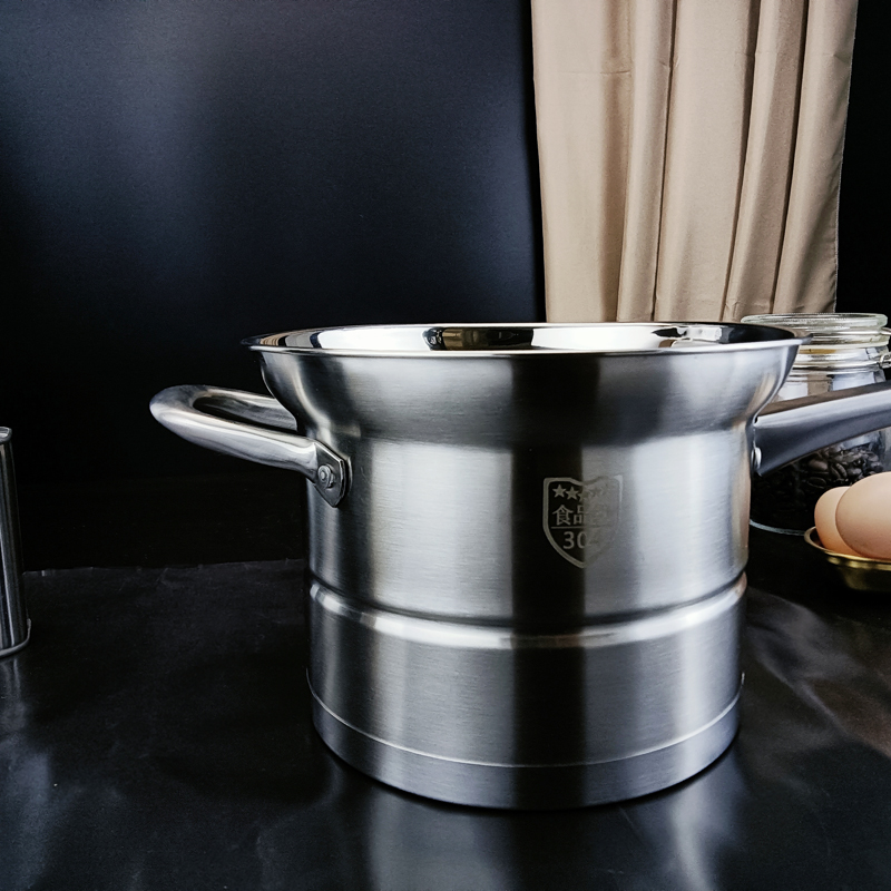 30不锈钢汤锅奶锅蒸锅多功能油炸锅 家用复底电磁炉燃气通用厨具