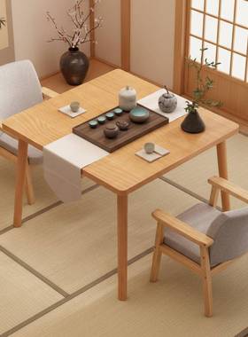 茶桌椅合阳台小组型茶室洽FEL谈聊休闲喝泡茶桌天子正方小茶几茶