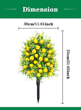 跨境热销真仿花柠檬地插带地花园庭院仿钉真绿HZH植装饰尤加利树