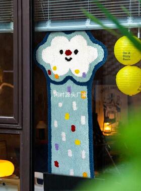 多胺云朵巴绒地毯客厅沙发长条装饰地垫童儿房植卧BTZ室床边簇绒