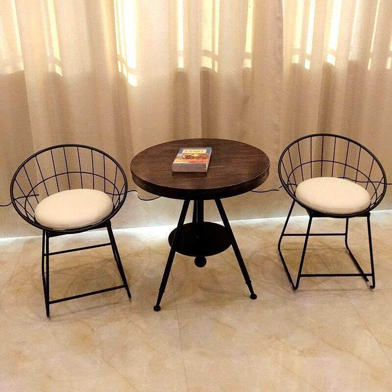 阳台桌椅光休闲组合三件套轻奢阳房用代现简约小家OOX圆桌茶几椅