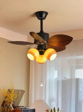 新款餐厅吸顶风扇灯VZJ复古风间吊扇灯古简约卧中一房体静音室吸