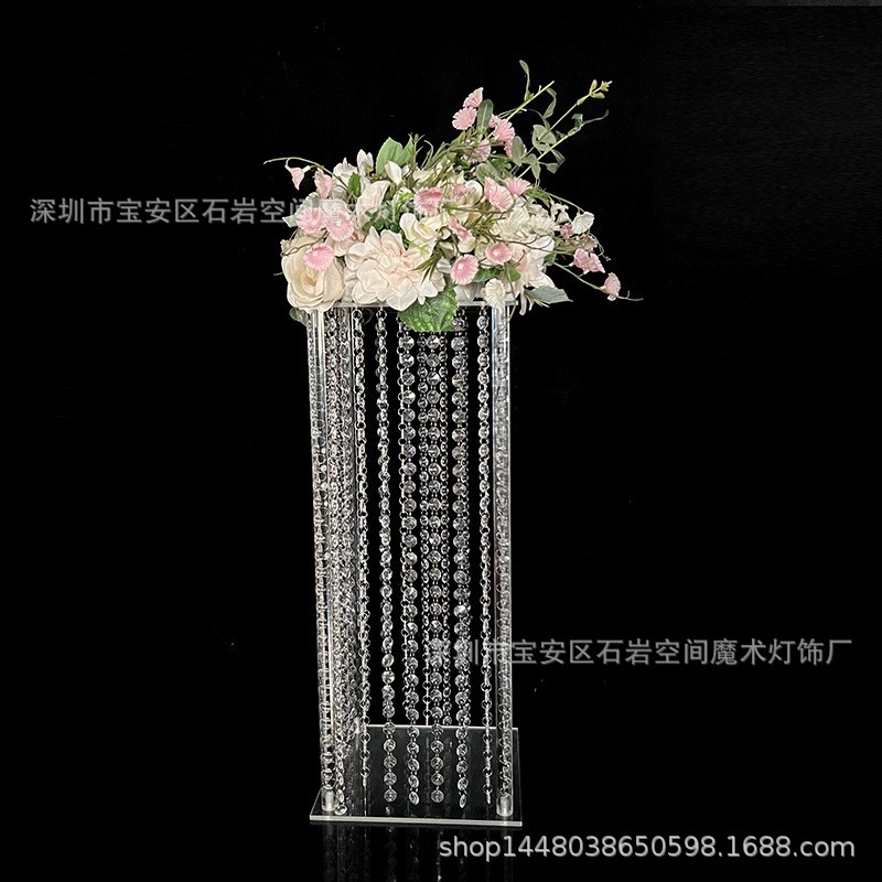 跨境欧式婚礼装饰水晶亚克力路引舞台装饰婚庆T台摆件 主桌装饰品