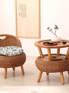 藤编椅子手编藤家用单靠背椅椅VRC休闲阳小台藤椅人简约茶室椅子