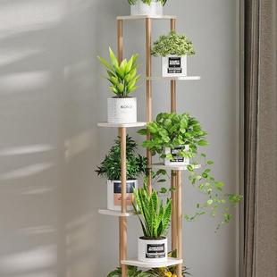 奢花饰阳台置物架室内985装客厅简约花盆轻架架子落地式多层绿萝