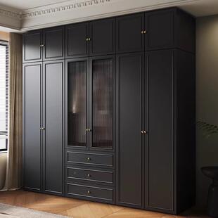古风中黑JXO色衣柜用室小户型卧暗黑系美式经典复古成品家大衣橱