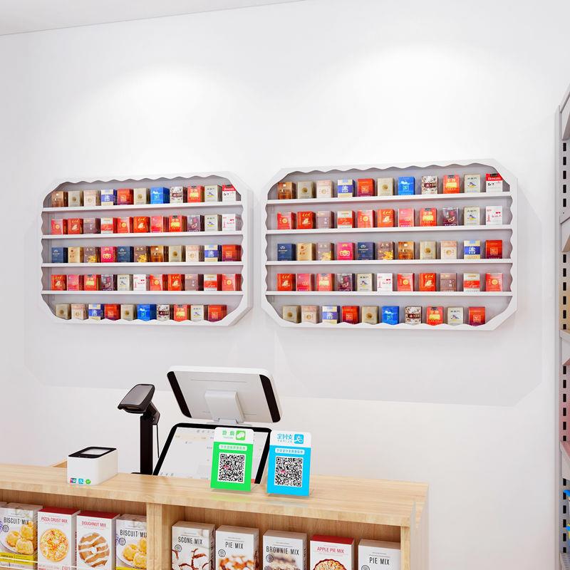 超市烟架架子香菸悬挂烟柜HNF便利店展示墙售包烟架铁展示柜挂式