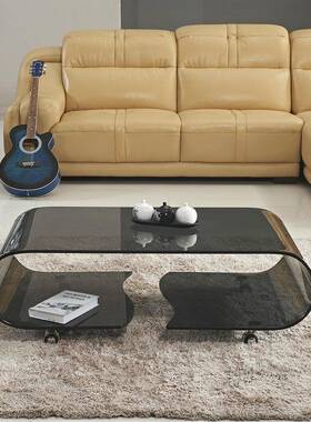 2小移时尚动玻璃茶几简I易茶ＬＣ524桌创意简约现代极小户型客厅