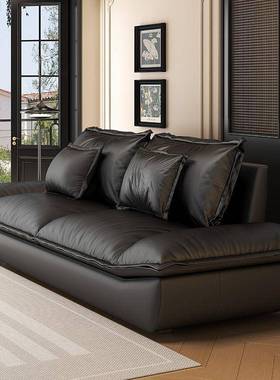 202年5款式轻奢帆船宽大坐深ISP猫抓皮直排极简户型客意厅黑色小