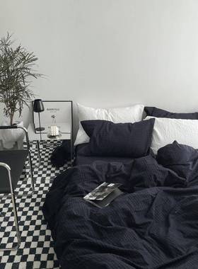 洗暗黑泡泡Redemptio水棉四n件套全棉纯棉床单床笠床上4件TM67503