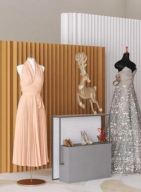 现代简约质风隔断折叠移动办公室客纸墙直纸73033播间屏背景厅软