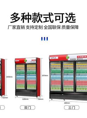 便饮料酒展示柜商用啤冷藏保47415鲜柜蔬菜水立式冰柜利店单双门
