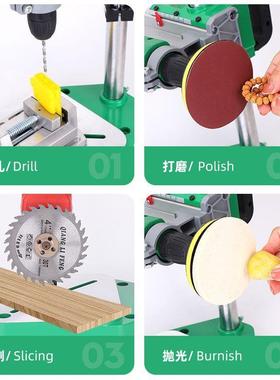 钻工业级作电钻手钻钻孔台机家用高精度电工66296台多功能支架202