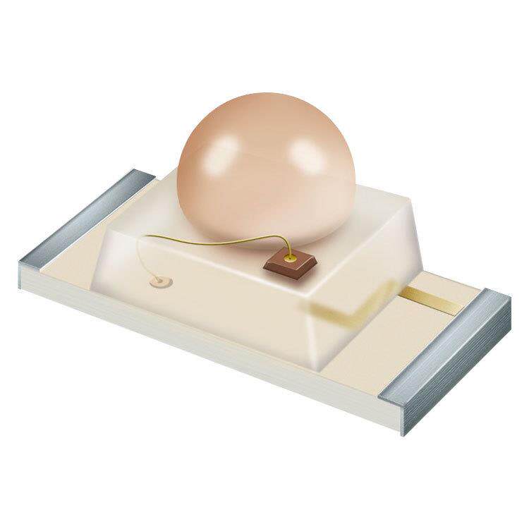 20片6凸头红XLI蓝翠绿黄普绿白色1206球头透1镜聚贴L光ED灯珠