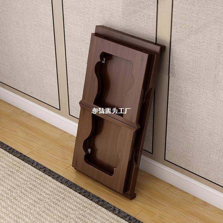 MWE可折茶几客家用实木小桌叠子简易中式厅飘窗卧茶桌室学习矮桌