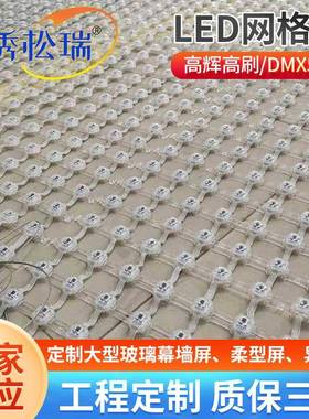 P375网P37.5格屏户外led点源光网格锦屏墙幕大楼l.ed屏承接秀松瑞