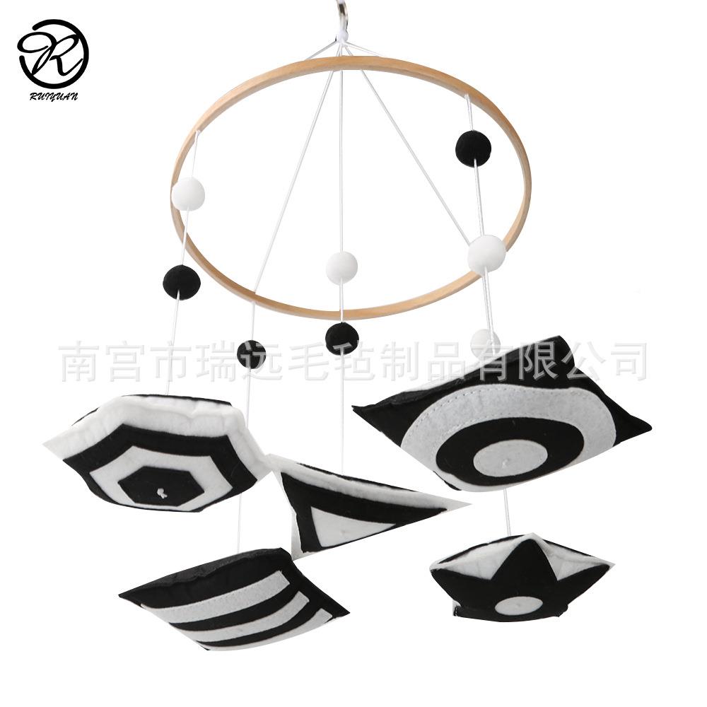 毛毡铃风铃母婴作产32273品具婴儿床挂风挂件玩具手玩工制毛毡风