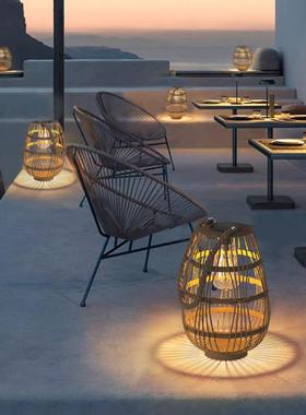 户灯太阳能庭院花手提灯灯室外外草坪灯装饰园氛围落挂地灯露A145