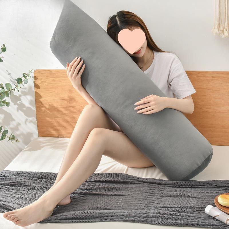 约床条上圆柱形F78T66MJ抱枕圆形腰枕简可拆沙洗长靠枕孕妇侧睡夹