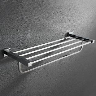 出口德国铜427全双层毛巾架浴室置架卫间五金挂件方形物双层生浴