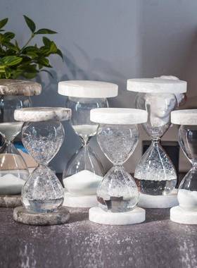 公创意漏摆自2502沙然矿石沙漏简约现代书桌办件室样板间家居装饰