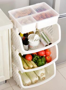 AL101399篮水果蔬菜厨房菜用架转子多层落地角置架收家纳筐盒物放