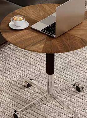 十升降桌腿可KBB字移动圆桌脚带轮子茶升几降支架滑轮脚架架支撑