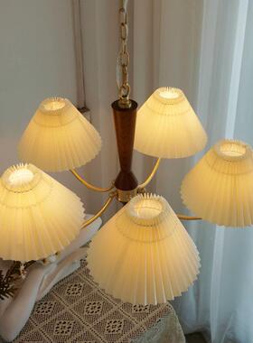 全铜客厅室吊灯27244百褶创意餐厅卧实日式复古吊灯馨浪木漫民宿