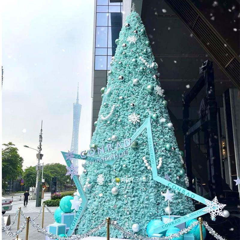 大型圣诞树米套餐8/10米3框架MUL节异店形树圣诞商场酒户外发光美